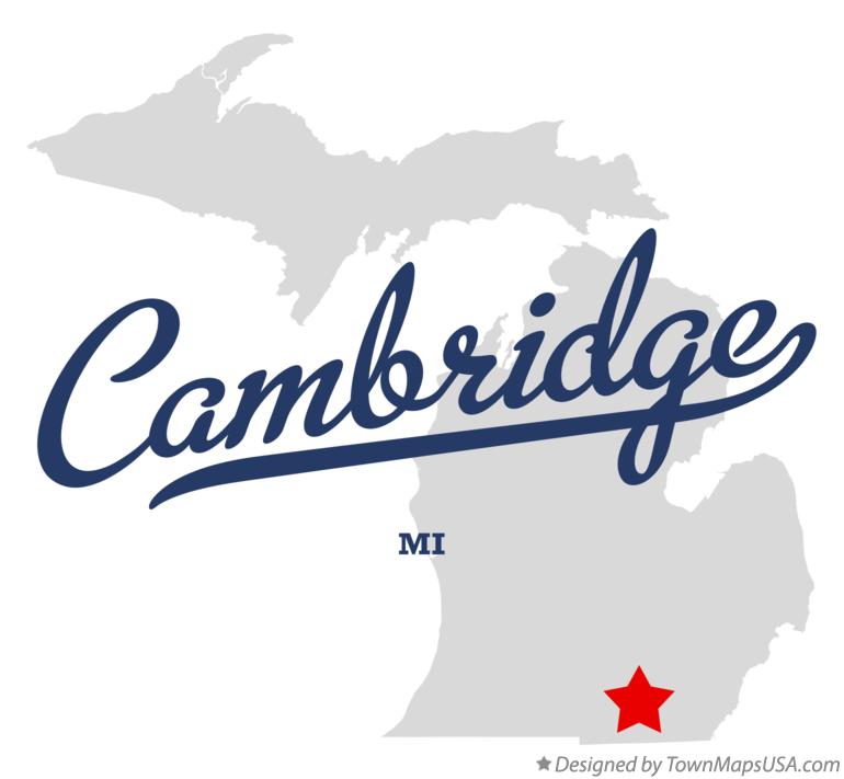 Map of Cambridge Michigan MI