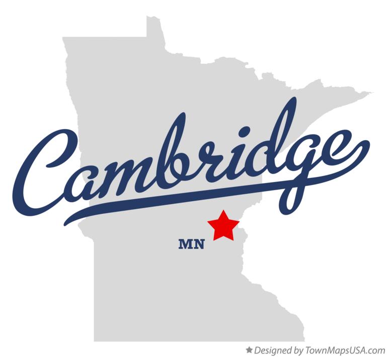 Map of Cambridge Minnesota MN