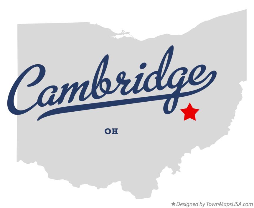 Map of Cambridge Ohio OH