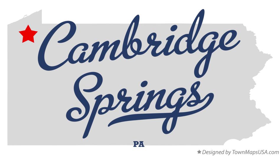 Map of Cambridge Springs Pennsylvania PA