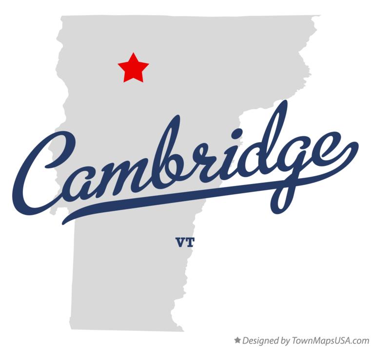 Map of Cambridge Vermont VT