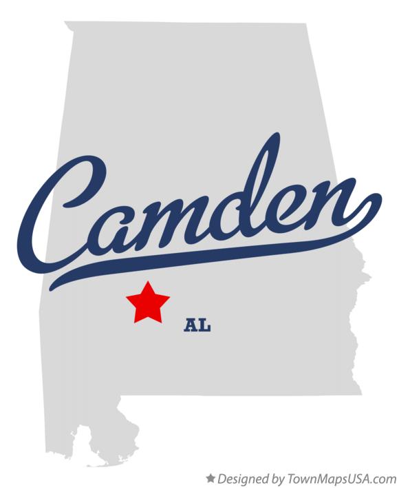 Map of Camden Alabama AL