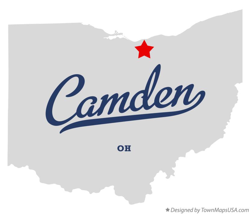 Map of Camden Ohio OH