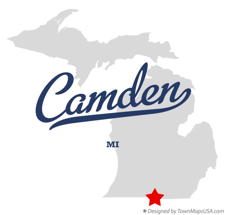 Map of Camden Michigan MI