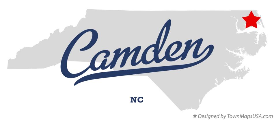 Map of Camden North Carolina NC