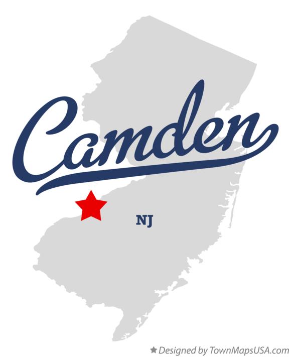 Map of Camden New Jersey NJ