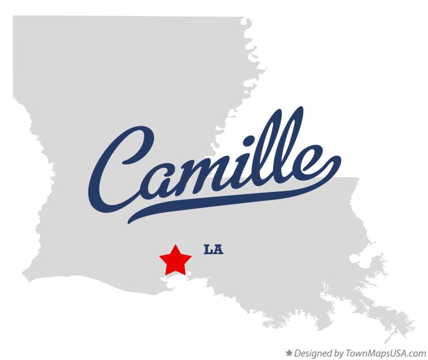 Map of Camille Louisiana LA