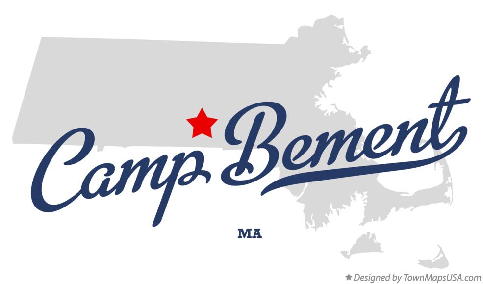 Map of Camp Bement Massachusetts MA