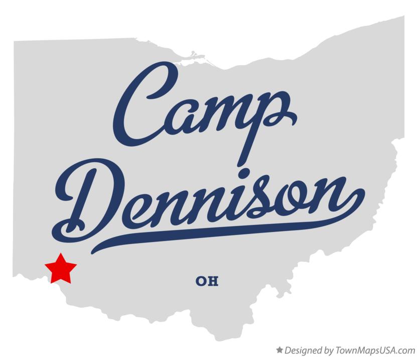 Map of Camp Dennison Ohio OH
