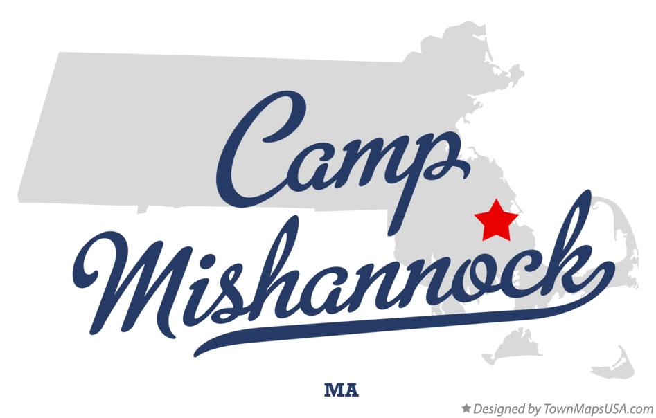 Map of Camp Mishannock Massachusetts MA