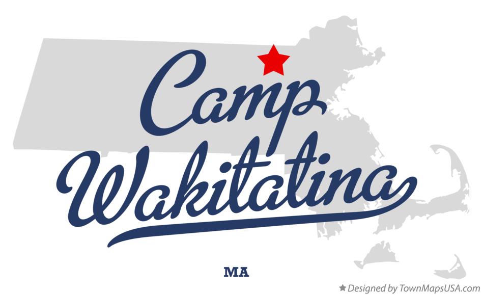 Map of Camp Wakitatina Massachusetts MA