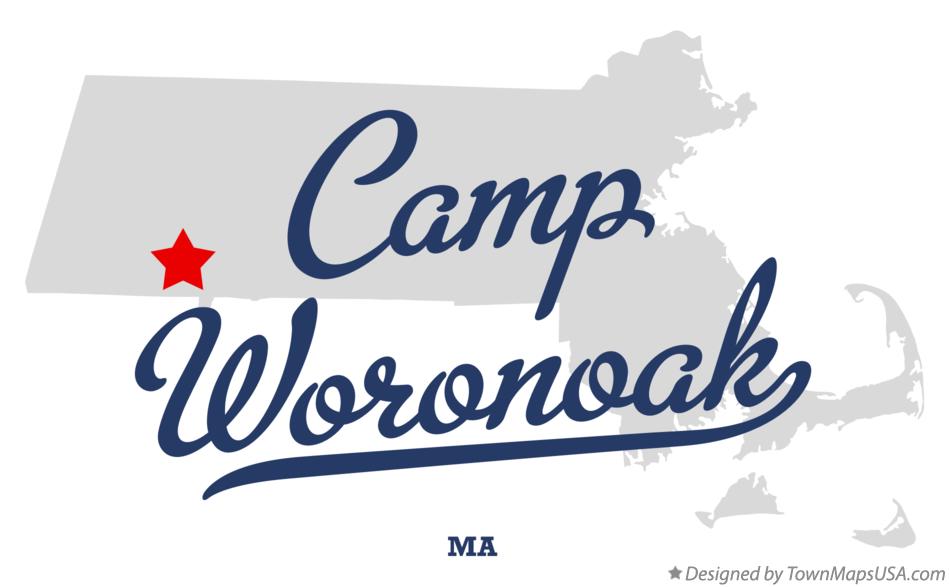Map of Camp Woronoak Massachusetts MA