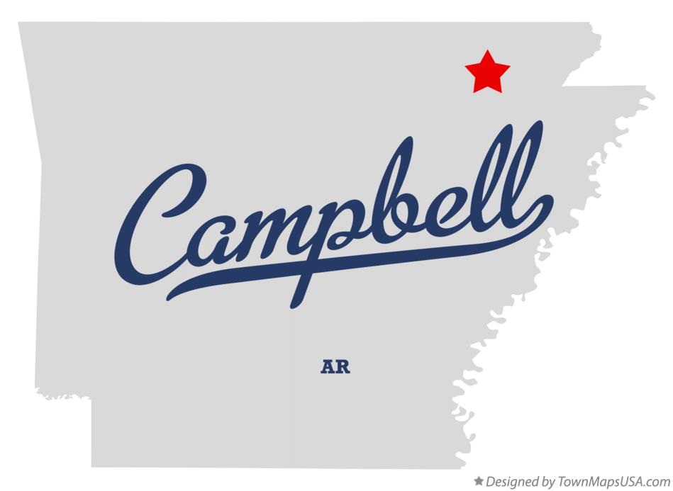 Map of Campbell Arkansas AR