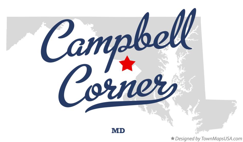 Map of Campbell Corner Maryland MD