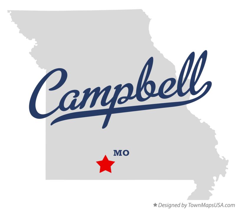Map of Campbell Missouri MO