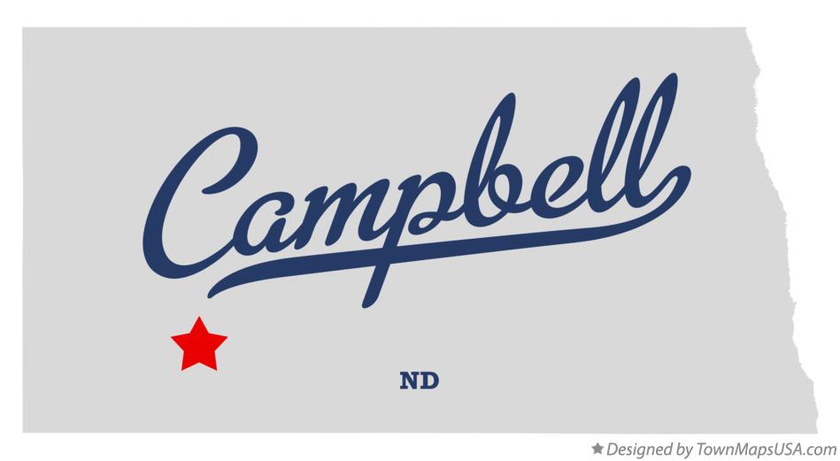 Map of Campbell North Dakota ND