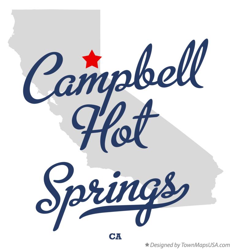 Map of Campbell Hot Springs California CA