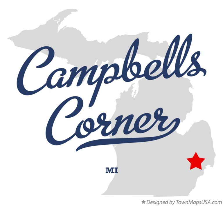 Map of Campbells Corner Michigan MI