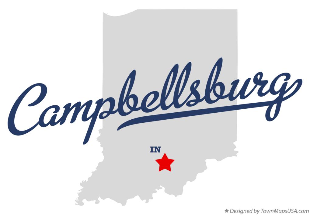 Map of Campbellsburg Indiana IN