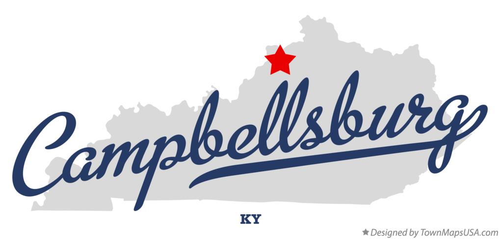 Map of Campbellsburg Kentucky KY