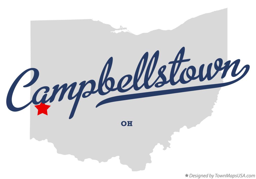 Map of Campbellstown Ohio OH