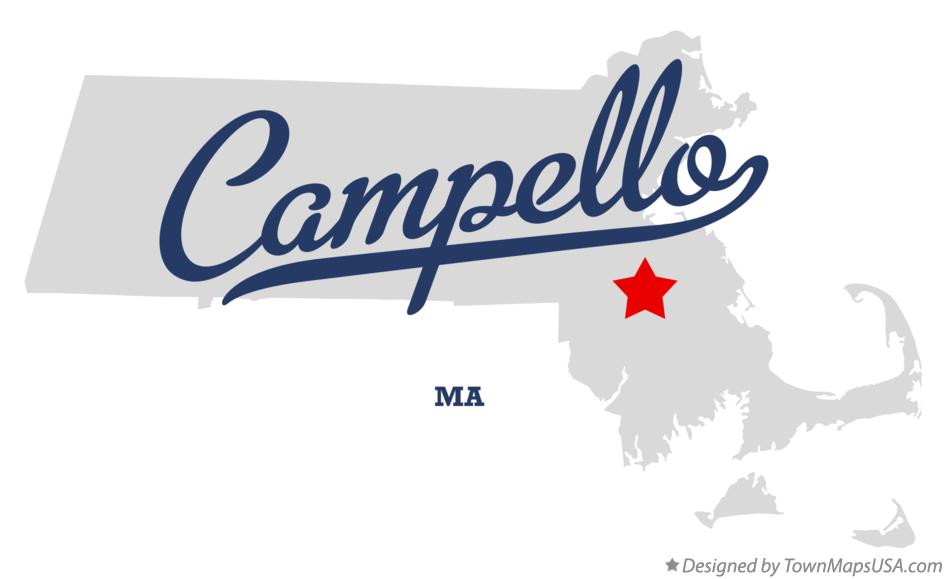 Map of Campello Massachusetts MA