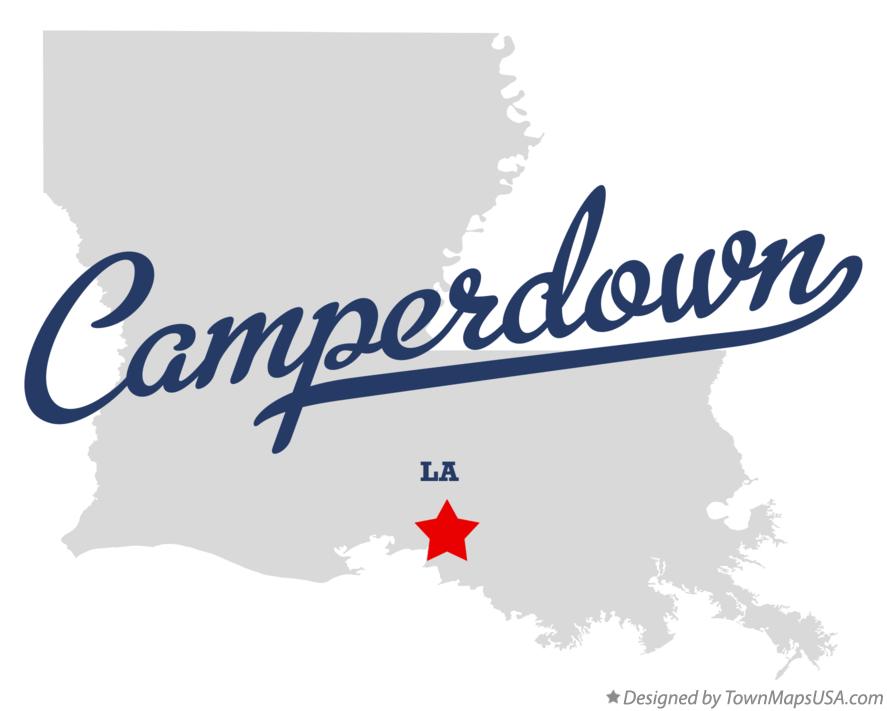 Map of Camperdown Louisiana LA