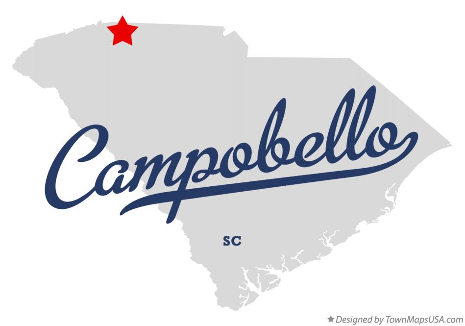Map of Campobello South Carolina SC