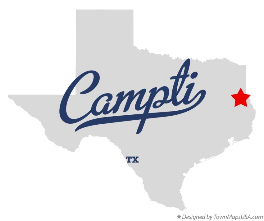 Map of Campti Texas TX