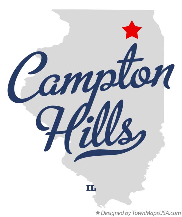 Map of Campton Hills Illinois IL