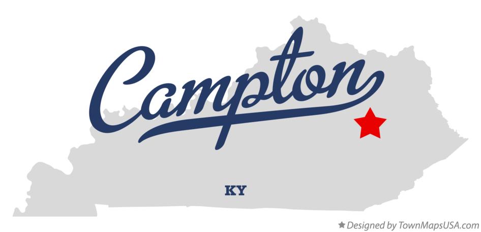 Map of Campton Kentucky KY