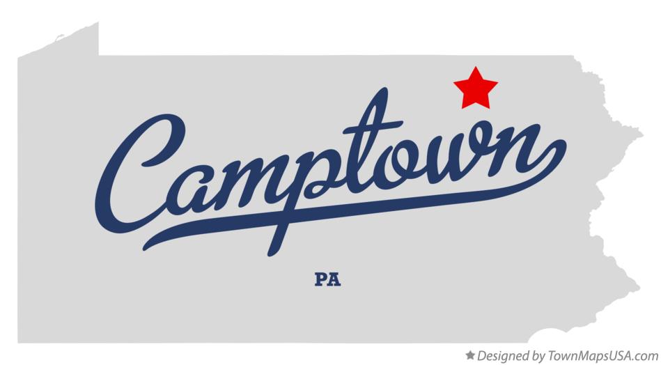 Map of Camptown Pennsylvania PA