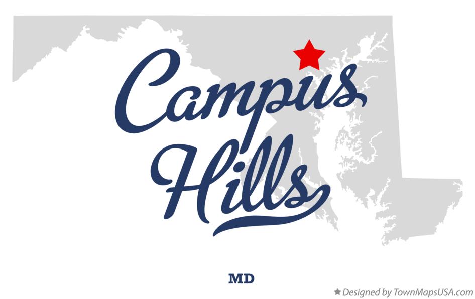 Map of Campus Hills Maryland MD