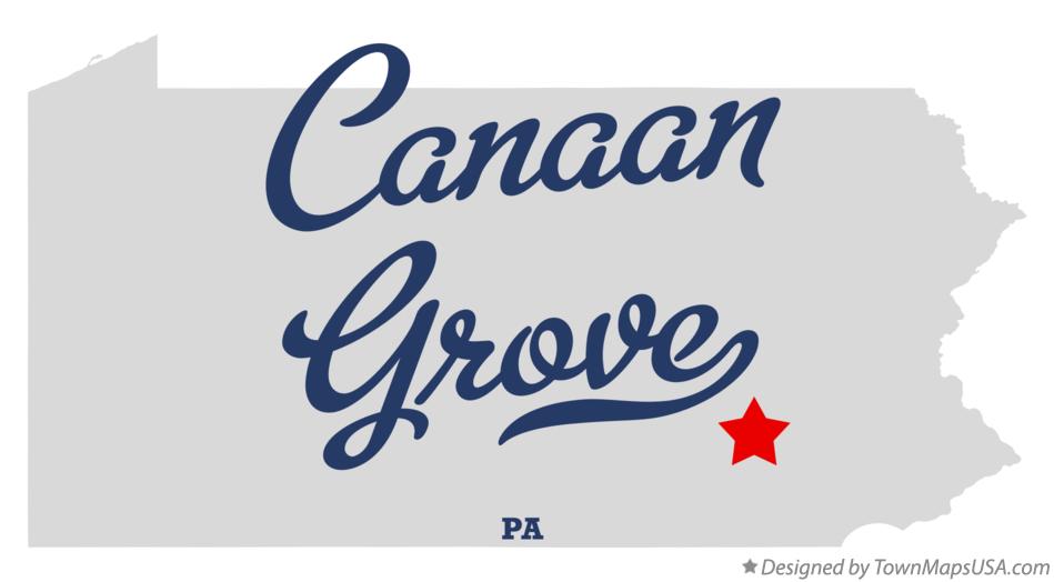 Map of Canaan Grove Pennsylvania PA