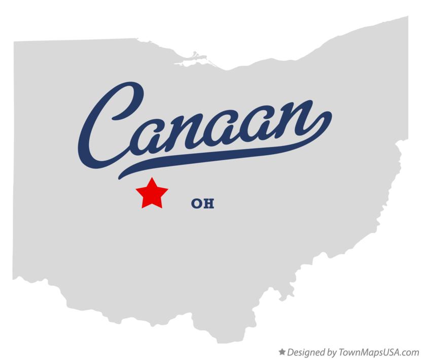 Map of Canaan Ohio OH