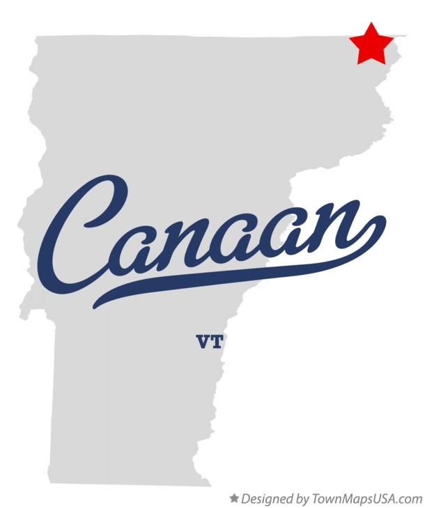 Map of Canaan Vermont VT