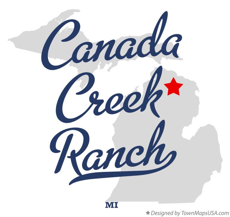 Map of Canada Creek Ranch Michigan MI