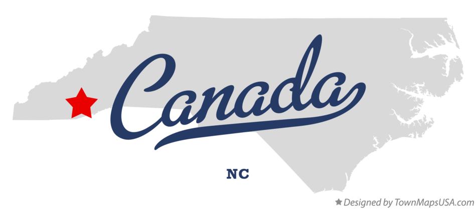 Map of Canada North Carolina NC