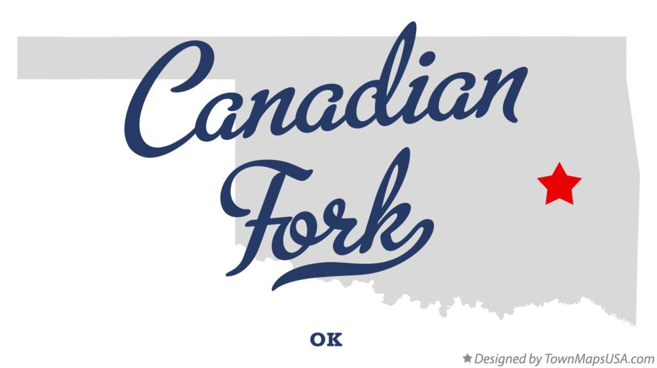 Map of Canadian Fork Oklahoma OK