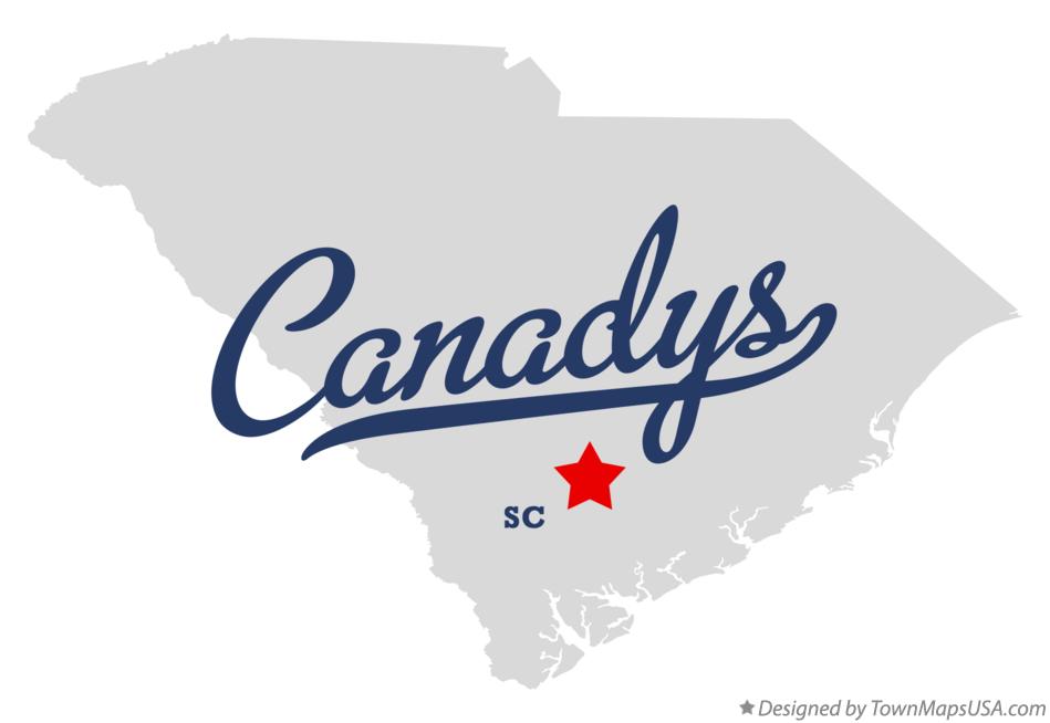 Map of Canadys South Carolina SC