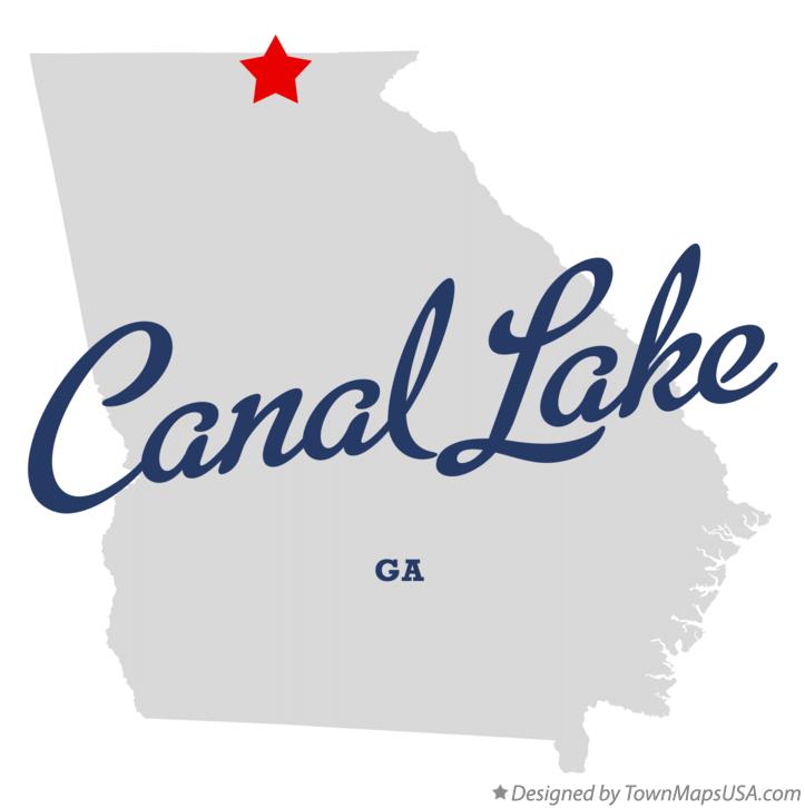 Map of Canal Lake Georgia GA