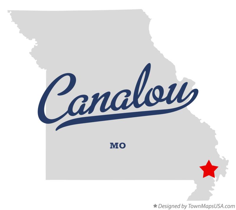 Map of Canalou Missouri MO