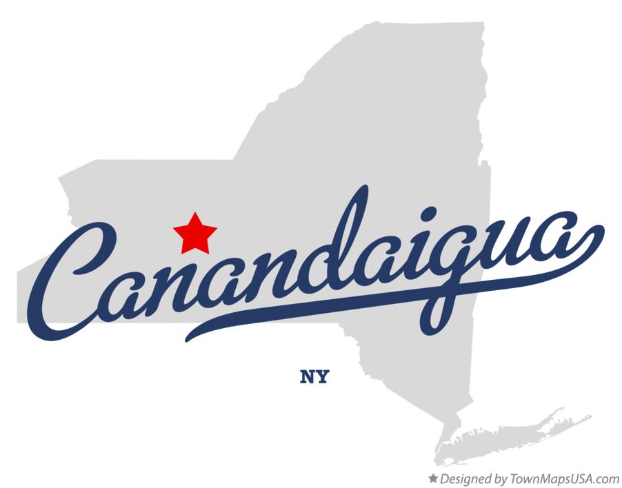 Map of Canandaigua New York NY