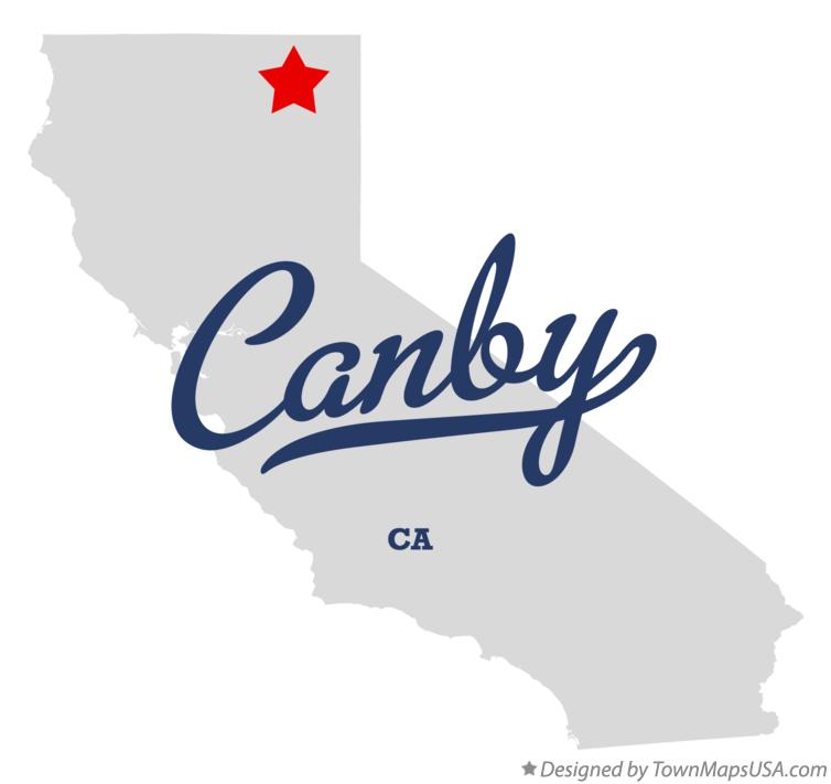 Map of Canby California CA