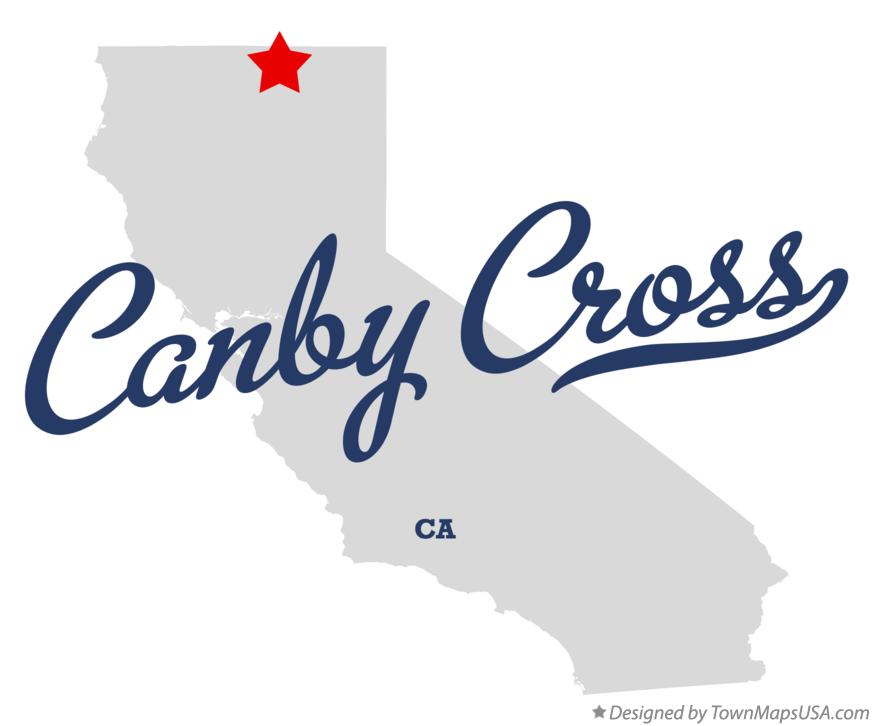 Map of Canby Cross California CA