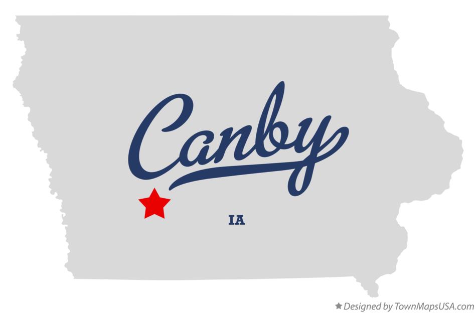 Map of Canby Iowa IA