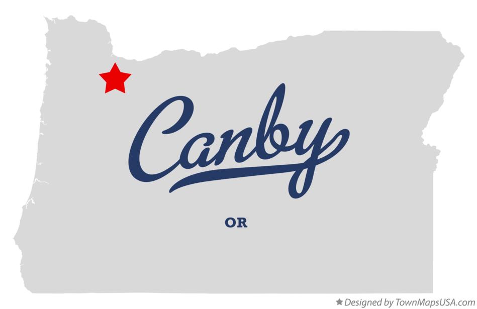 Map of Canby Oregon OR