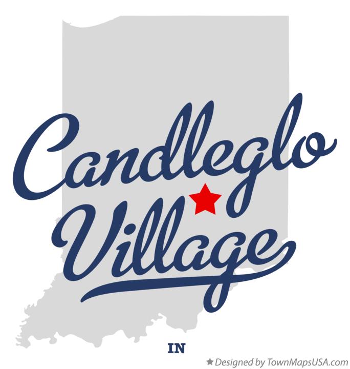 Map of Candleglo Village Indiana IN