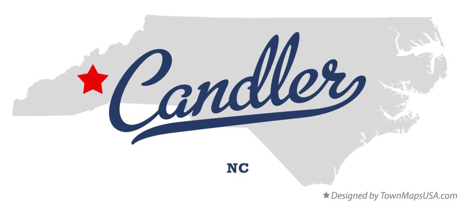 Map of Candler North Carolina NC