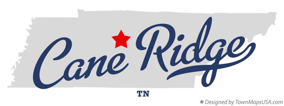 Map of Cane Ridge Tennessee TN